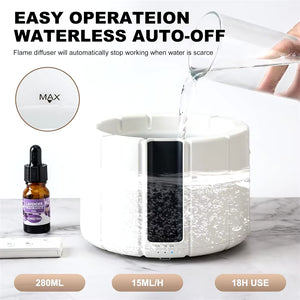 Flame Aroma Diffuser Bonfire Air Humidifier Ultrasonic Cool Mist Maker Fogger LED Essential Oil Lamp Difusor Dropship