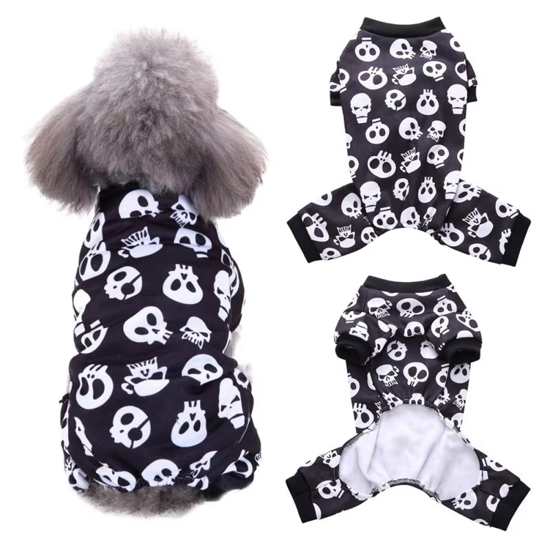 Dog Clothes for Pet Cat Dog Jumpsuits Halloween Clothes for Dogs Coat Jackets Skeleton 