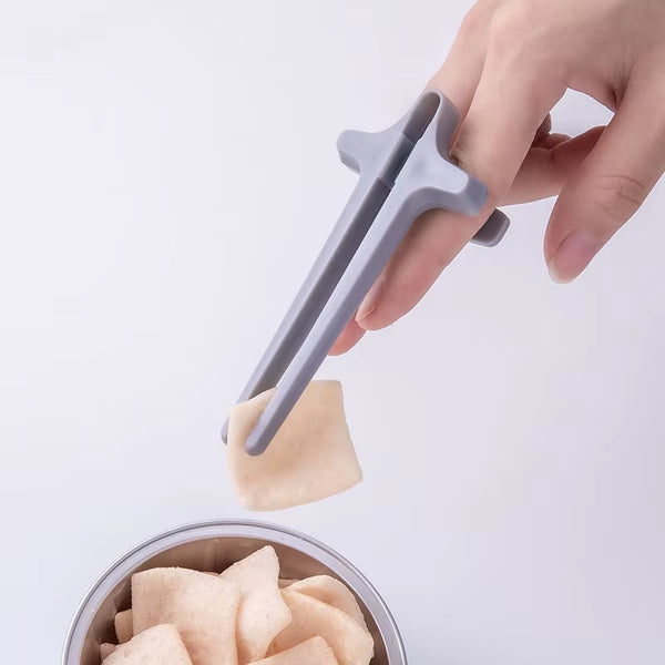 Multifunction Finger Chopsticks. Awesome for  Potato Chip Snacks Clips Finger Tongs without Dirty Hands Kitchen Tool Lazy Artifact Practical