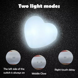 2Pcs Purse Lights Tote Bag Clip Lamps Bright Mini Keychain Lamp Battery Powered Heart Shape Bag Lights Handbag Purse Lamps