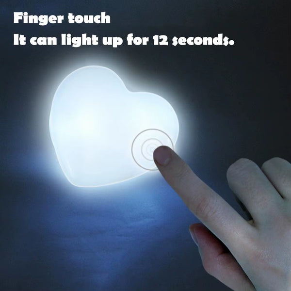 2Pcs Purse Lights Tote Bag Clip Lamps Bright Mini Keychain Lamp Battery Powered Heart Shape Bag Lights Handbag Purse Lamps