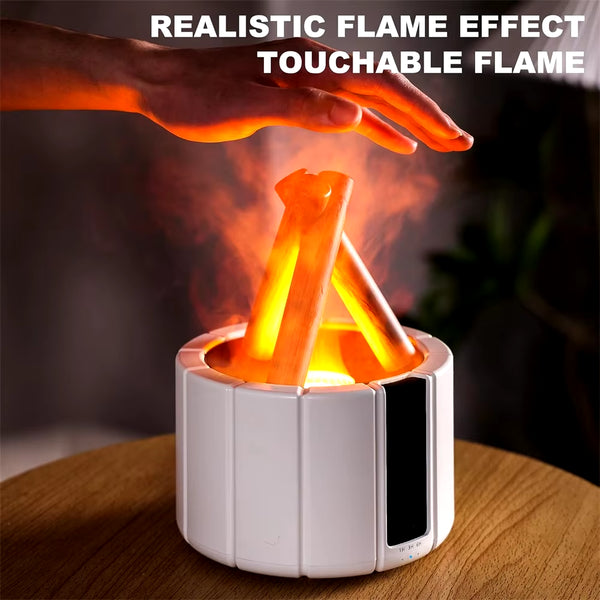 Flame Aroma Diffuser Bonfire Air Humidifier Ultrasonic Cool Mist Maker Fogger LED Essential Oil Lamp Difusor Dropship