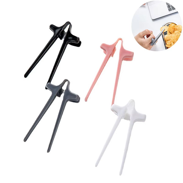 Multifunction Finger Chopsticks. Awesome for  Potato Chip Snacks Clips Finger Tongs without Dirty Hands Kitchen Tool Lazy Artifact Practical