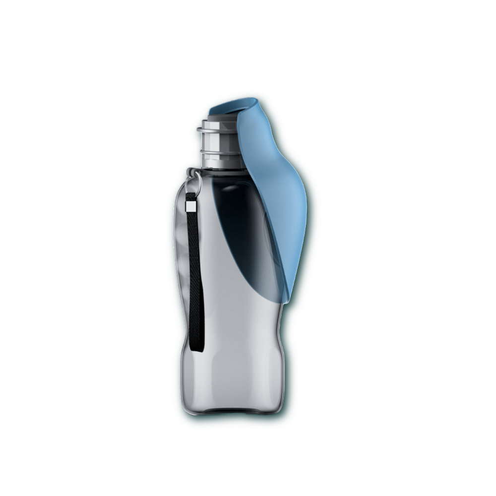 800ml leakproof portable dog water bottle with foldable drinking bowl, ideal for travel and outdoor adventures