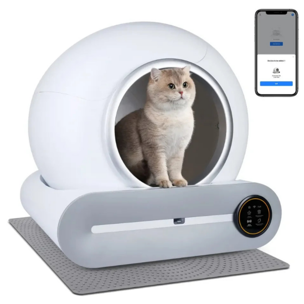 LMZOE 65L Automatic Cat Toilet Supplies Smart Pet Self Cleaning Large Litter Box for Cats Tuya APP Control 