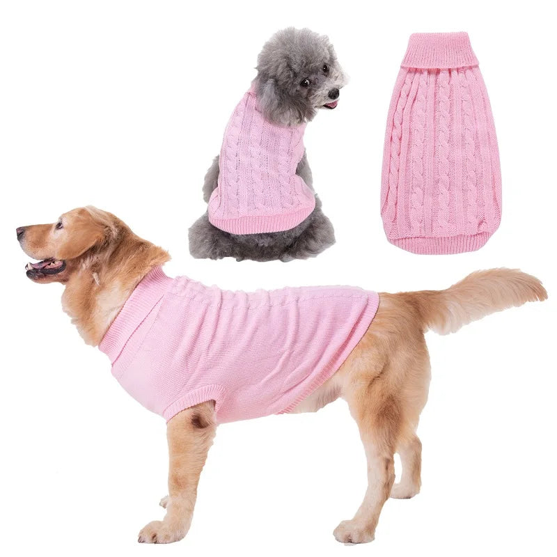 Warm Small Large dog sweater Cat Clothes Winter turtleneck Pet Puppy Knitwear Sweaters clothing for Cat small Medium big Dogs