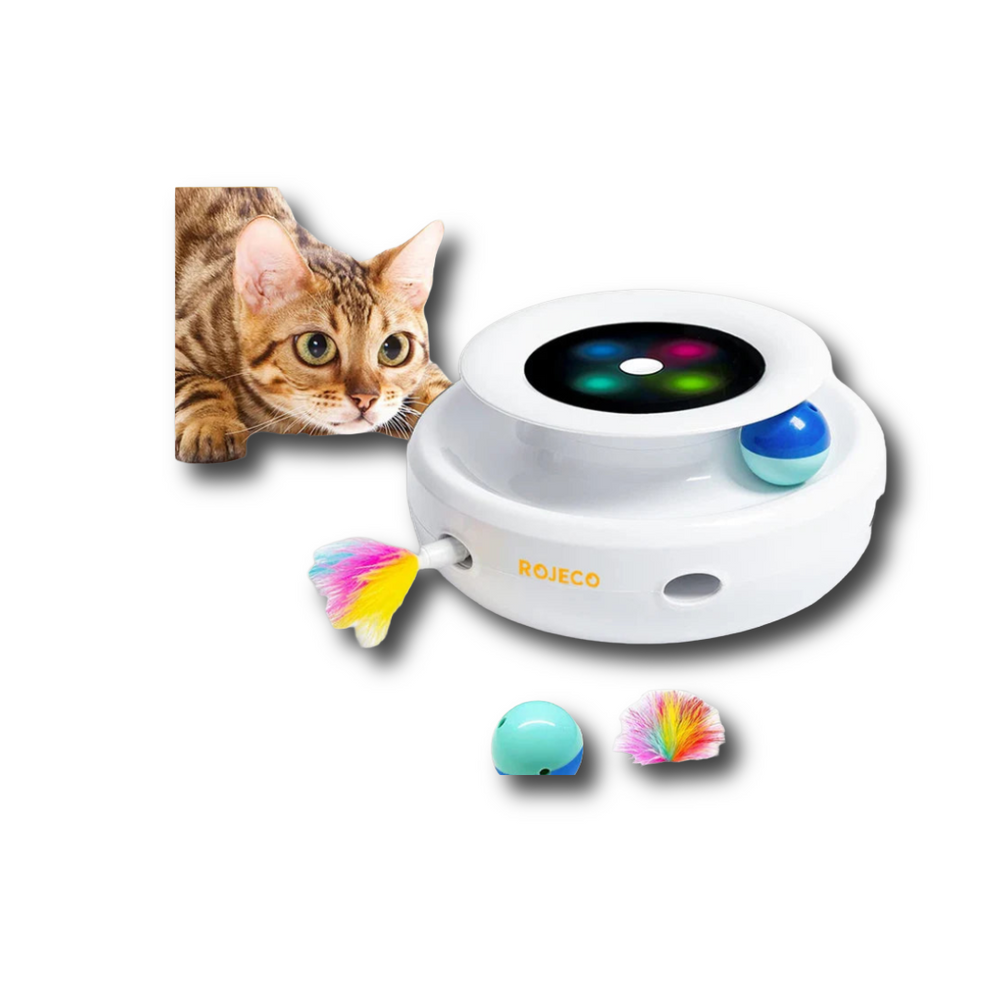 "Smart interactive cat toy with automatic movement, keeping cats mentally stimulated