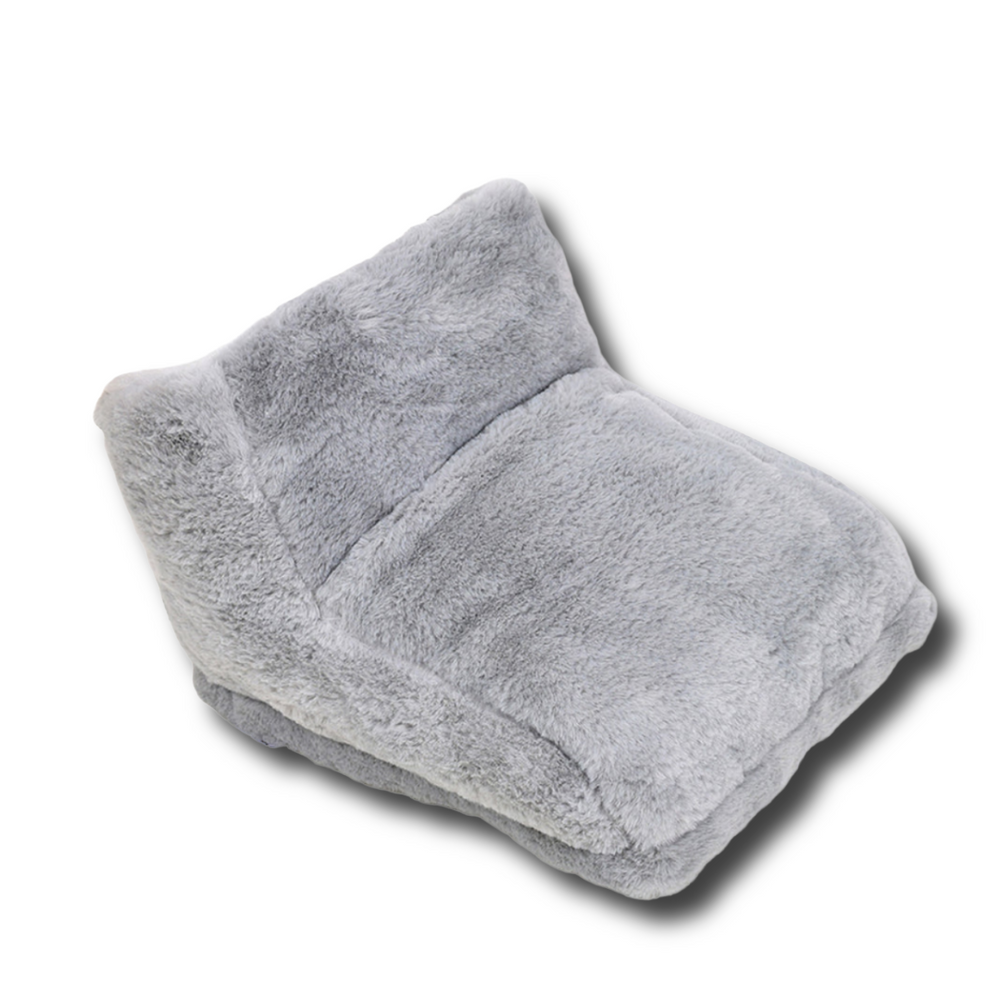 Electric foot warmer with adjustable temperature settings, providing cozy comfort during cold days