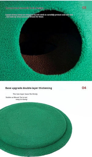 Green base with double-layer thickening feature on a white background