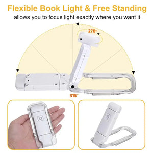LED USB Rechargeable Book Light Reading  with Eye Protection.