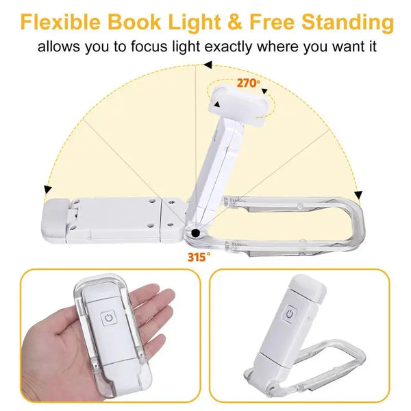 LED USB Rechargeable Book Light Reading  with Eye Protection.
