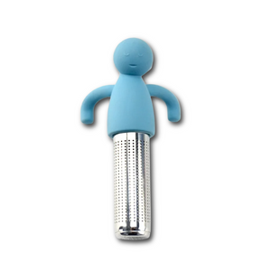 2-Pieces Reusable Tea Infuser Set - Cute Little Man Design - Ultra Fine Mesh Tea Strainer