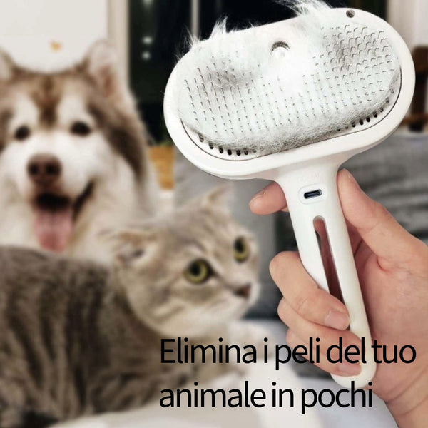 Spazzola nebulizzante PurrEmbassy con peli rimossi da cane e gatto