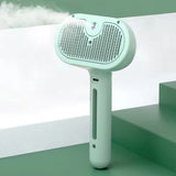 Spazzola nebulizzante PurrEmbassy verde con denti in acciaio inox