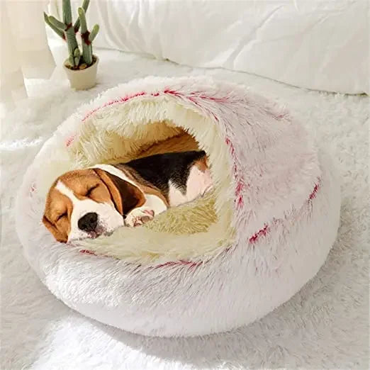 Deep Sleep – Enclosed Plush Cat Bed for Secure, Full Rest