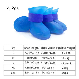 Waterproof anti-slip pet boots providing paw protection for dogs and cats