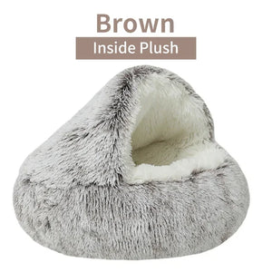 Deep Sleep – Enclosed Plush Cat Bed for Secure, Full Rest