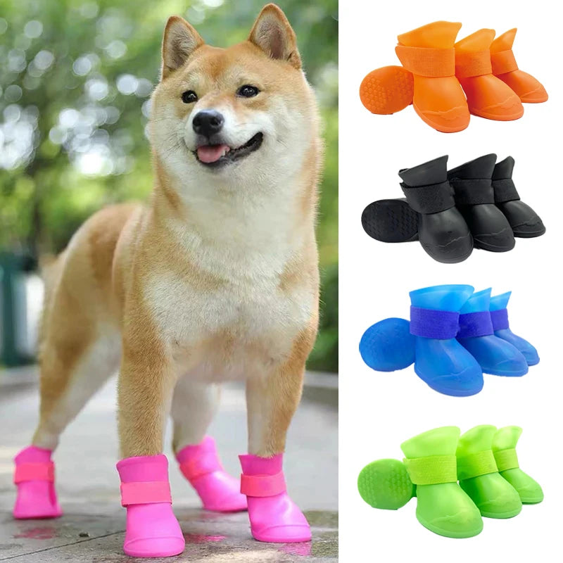 Waterproof Pet Boots - Anti-Slip Paw Protection for Dogs &amp; Cats | Dog Rain Boots