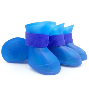 Waterproof anti-slip pet boots providing paw protection for dogs and cats