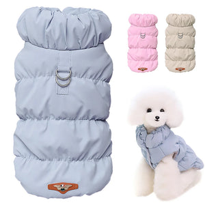 Soft Warm Winter Padded Pet Jacket - For Small & Medium Dogs