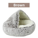 Deep Sleep – Enclosed Plush Cat Bed for Secure, Full Rest