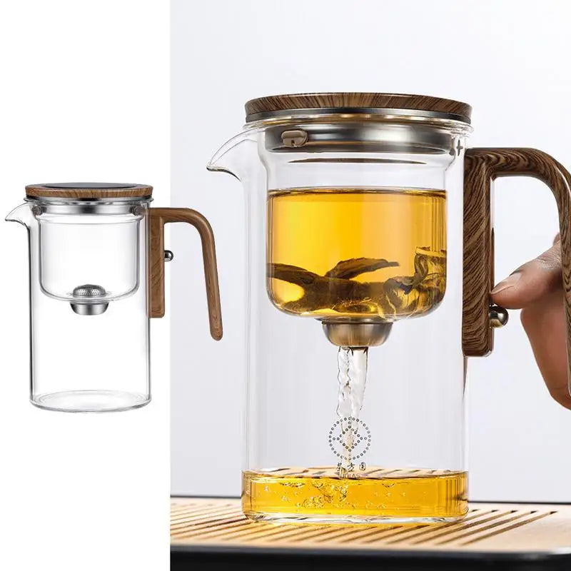 600ml 800ml Heat Resistant Glass Teapot with Tea Strainer Infuser Flower Kettle Kung Fu Teaware Puer Oolong Tea Maker Coffee Pot