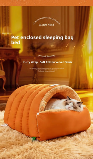 Designed for calm, alert rest. Light Rest Cat Sleeping Bag