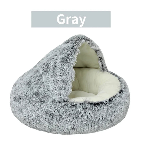 Deep Sleep – Enclosed Plush Cat Bed for Secure, Full Rest
