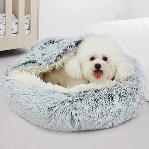Deep Sleep – Enclosed Plush Cat Bed for Secure, Full Rest