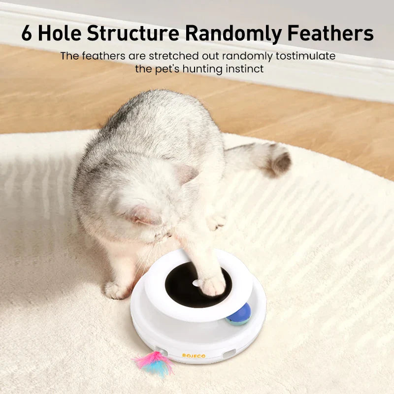 "Smart interactive cat toy with automatic movement, keeping cats mentally stimulated