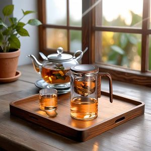 Elegant glass tea infuser designed for loose tea brewing, enhancing tea drinking experience